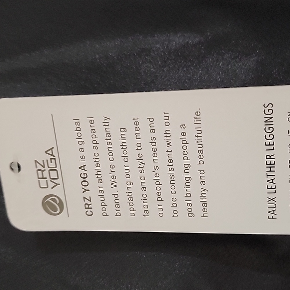 NWT CRZ Yoga Faux Leather Leggings size L 12 - Picture 5 of 10